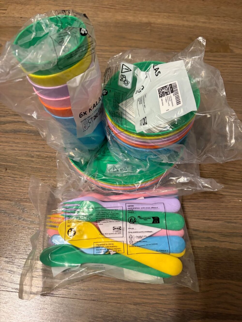 36 Pieces PBA Free Plate Cups Bowls Cutlery Set for Children and Kids IKEA KALAS